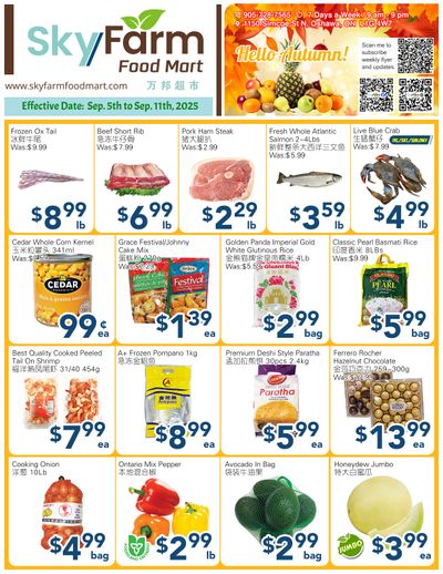 SkyFarm Food Mart Flyer September 5 to 11