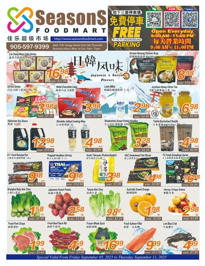 Seasons Food Mart (Thornhill) Flyer September 5 to 11