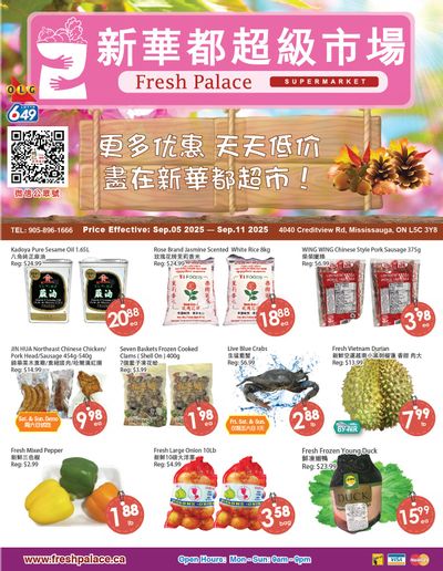 Fresh Palace Supermarket Flyer September 5 to 11