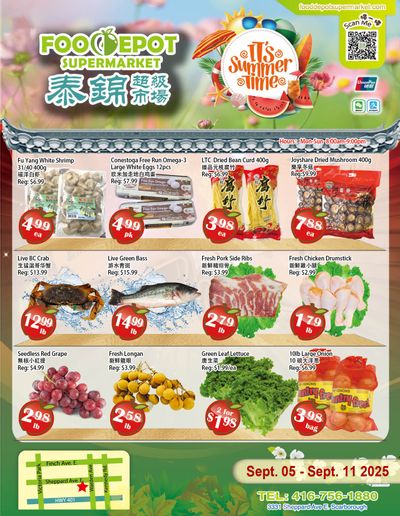 Food Depot Supermarket Flyer September 5 to 11