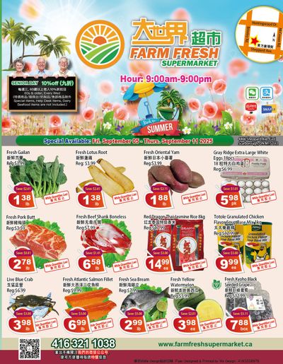 Farm Fresh Supermarket Flyer September 5 to 11
