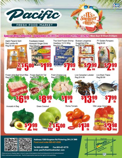 Pacific Fresh Food Market (Pickering) Flyer September 5 to 11