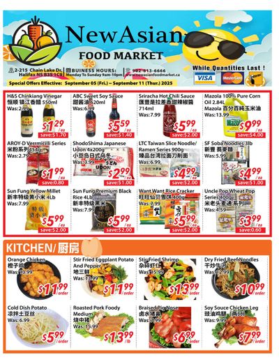 New Asian Food Market Flyer September 5 to 11