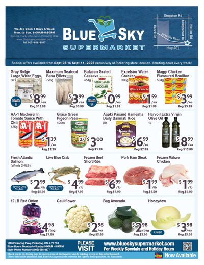 Blue Sky Supermarket (Pickering) Flyer September 5 to 11