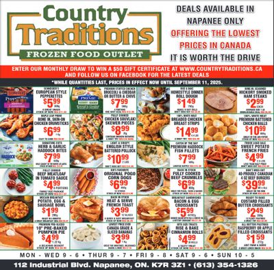 Country Traditions Flyer September 4 to 11