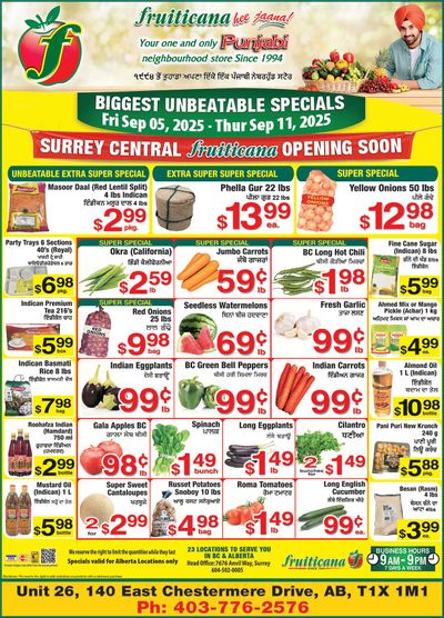 Fruiticana (Chestermere) Flyer September 5 to 11