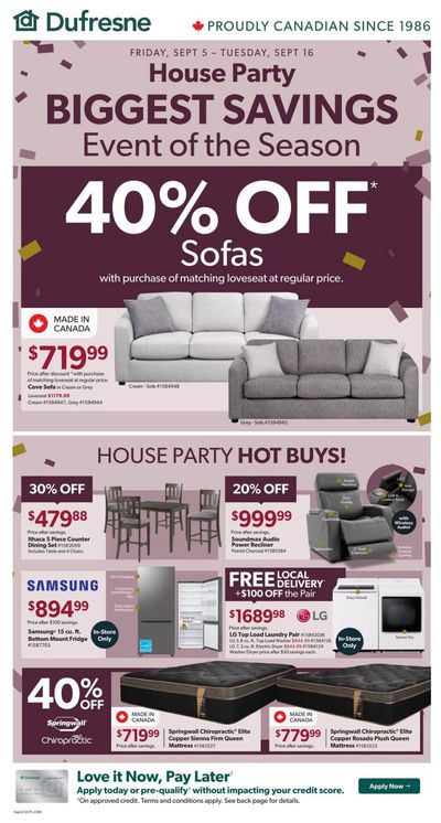 Dufresne Flyer September 5 to 16