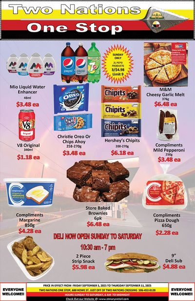 Two Nations One Stop Flyer September 5 to 11