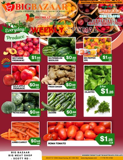 Big Bazaar Canada Flyer September 5 to 10