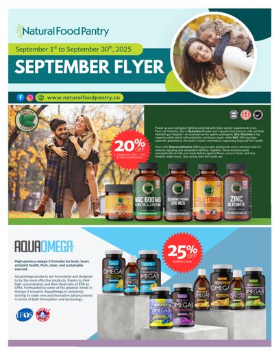Natural Food Pantry Flyer September 1 to 30