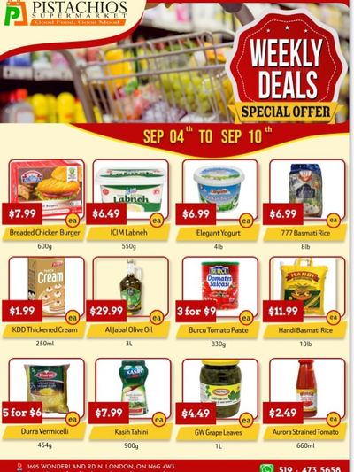 Pistachios Supermarket Flyer September 4 to 10