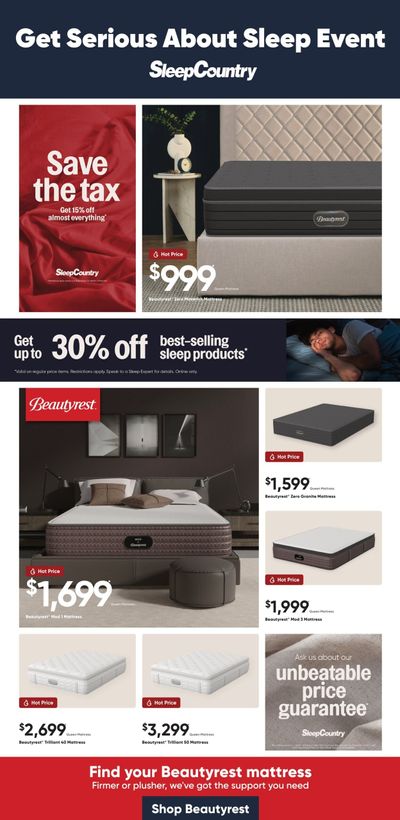 Sleep Country Flyer September 9 to 16