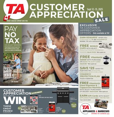 TA Appliances Flyer September 12 to 15