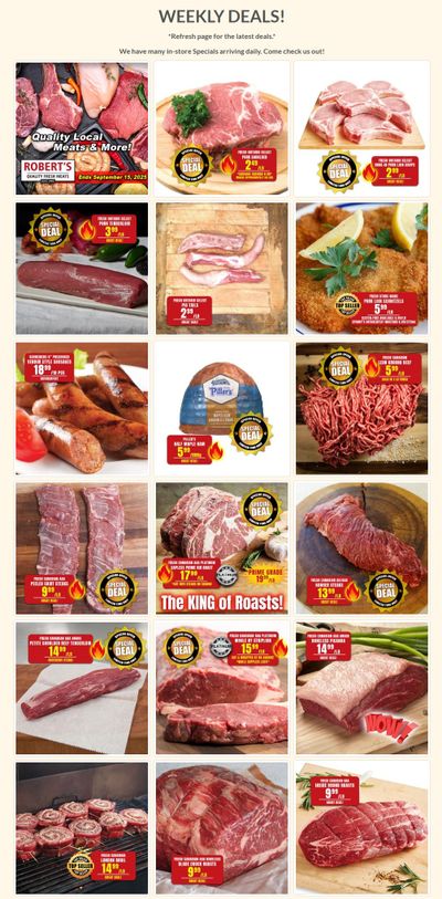 Robert's Fresh and Boxed Meats Flyer September 8 to 15
