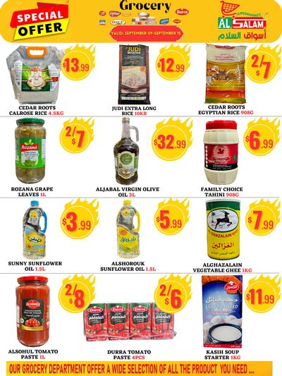 Al-Salam Supermarket Flyer September 9 to 15