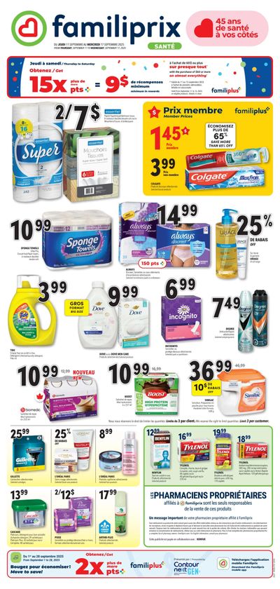Familiprix Sante Flyer September 11 to 17