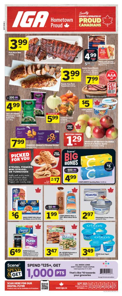 IGA (West) Flyer September 11 to 17
