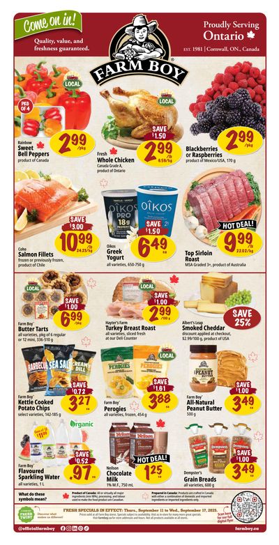 Farm Boy Flyer September 11 to 17