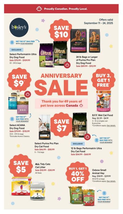 Bosley's by PetValu Flyer September 11 to 24