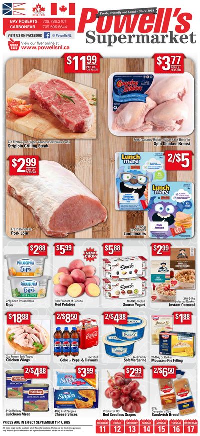 Powell's Supermarket Flyer September 11 to 17