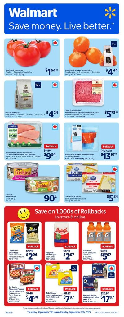Walmart (West) Flyer September 11 to 17