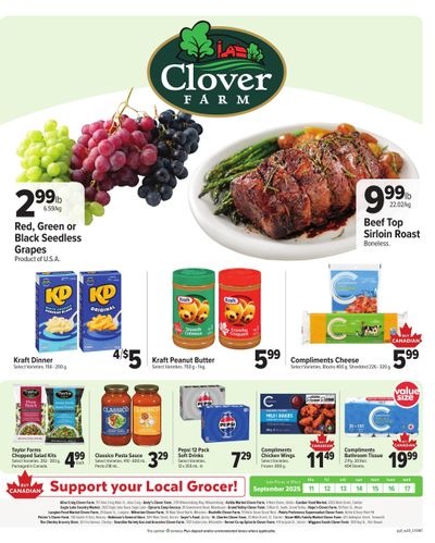 Clover Farm (ON) Flyer September 11 to 17