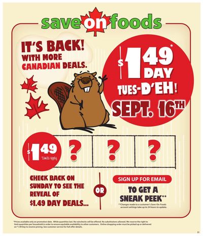 Save On Foods (AB) Flyer September 11 to 17