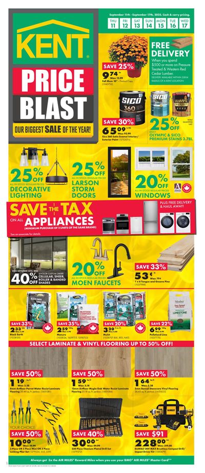 Kent Building Supplies Flyer September 11 to 17