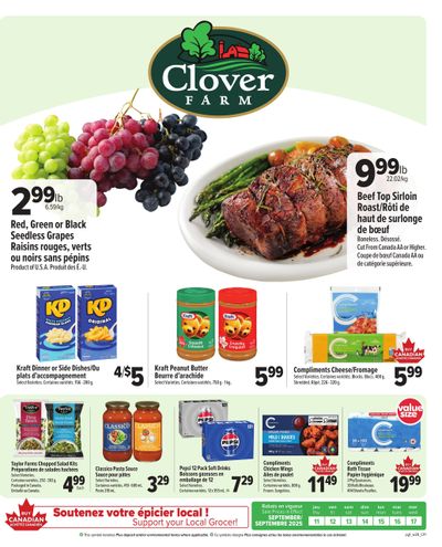 Clover Farm (Atlantic) Flyer September 11 to 17