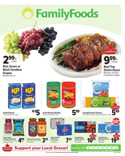 Family Foods Flyer September 11 to 17