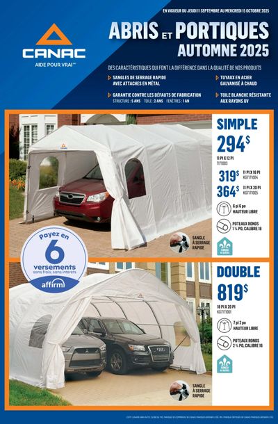 Canac Flyer September 11 to October 15