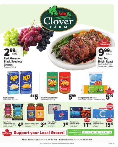 Clover Farm (West) Flyer September 11 to 17