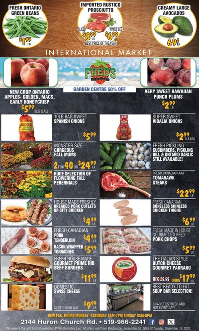 Fred's Farm Fresh Flyer September 10 to 16