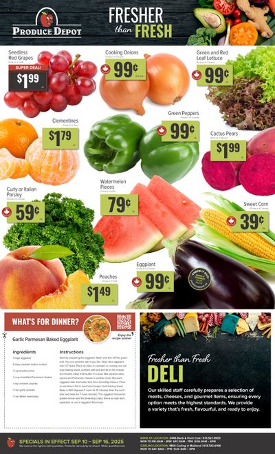 Produce Depot Flyer September 10 to 16