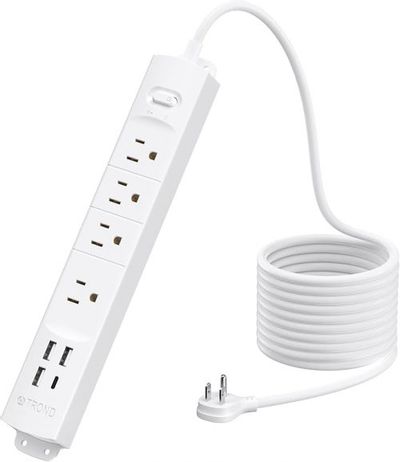 Amazon Canada Deals: Save 32% on TROND Power Bar USB C & 4 Outlets, 10ft Long, Ultra Thin Flat Plug + More