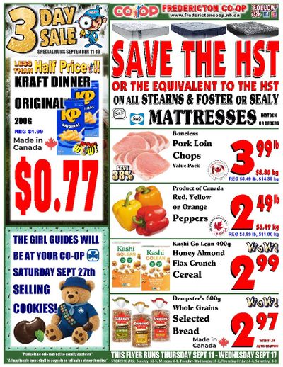 Fredericton Co-op Flyer September 11 to 17