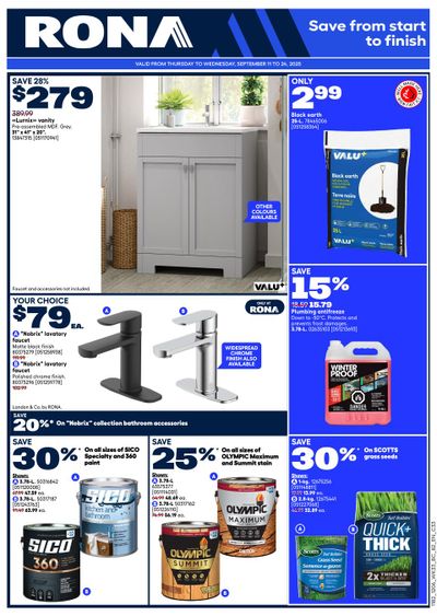 Rona & Rona+ (West) Flyer September 11 to 24