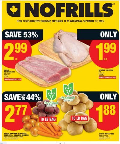 No Frills Ontario Flyer Deals September 11th – 17th: Lantic Sugar 2kg $1.99 + More