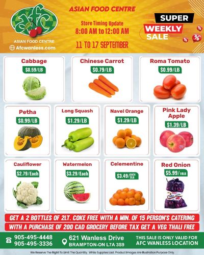 Asian Food Centre (Wanless Dr.) Flyer September 11 to 17