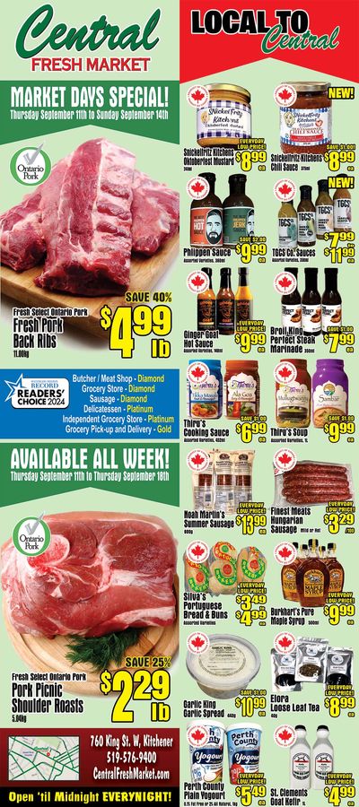 Central Fresh Market Flyer September 11 to 18