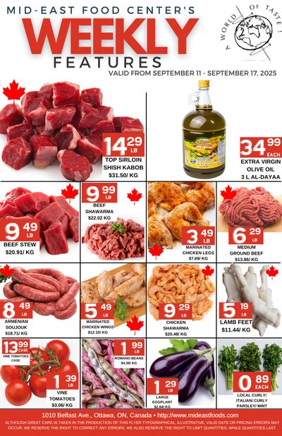 Mid-East Food Centre Flyer September 11 to 17