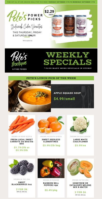 Pete's Fine Foods Flyer September 11 to 17