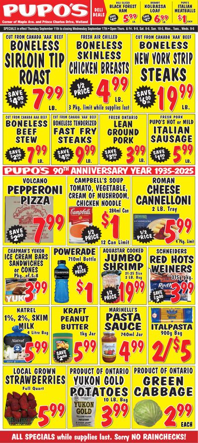 Pupo's Food Market Flyer September 11 to 17