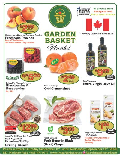 The Garden Basket Flyer September 11 to 17