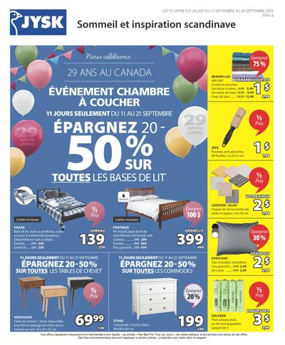 JYSK (QC) Flyer September 11 to 24