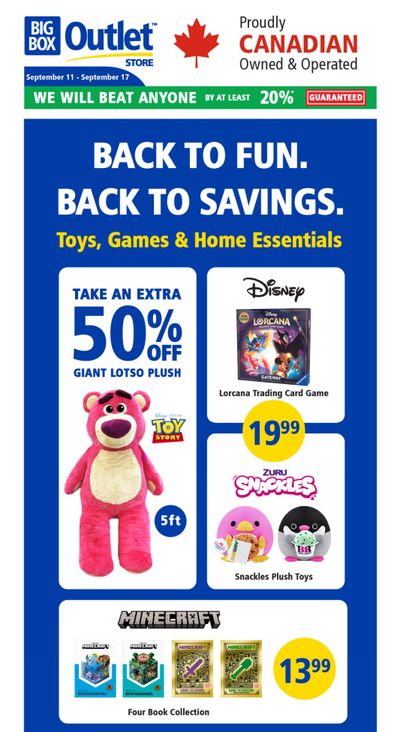 Big Box Outlet Store Flyer September 11 to 17