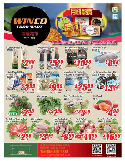 WinCo Food Mart (HWY 7) Flyer September 11 to 17