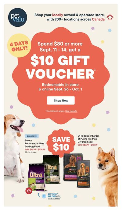 Pet Valu Flyer September 11 to 14