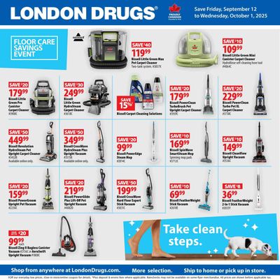 London Drugs Floor Care Savings Event Flyer September 12 to October 1