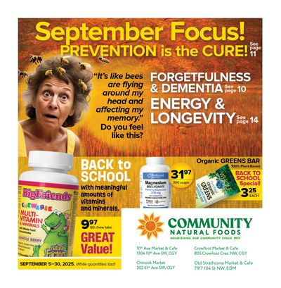 Community Natural Foods Flyer September 5 to 30